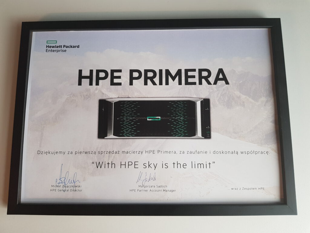 News: Pierwsza w Polsce HPE Primera sprzedana przez PLC